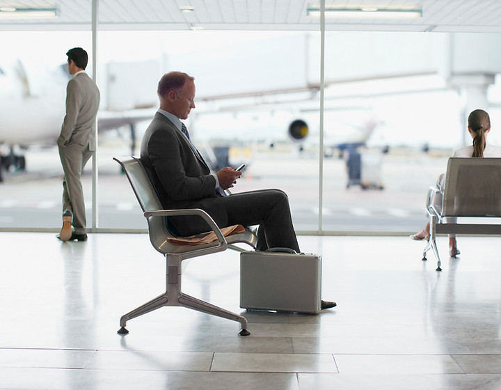 sitting in airport