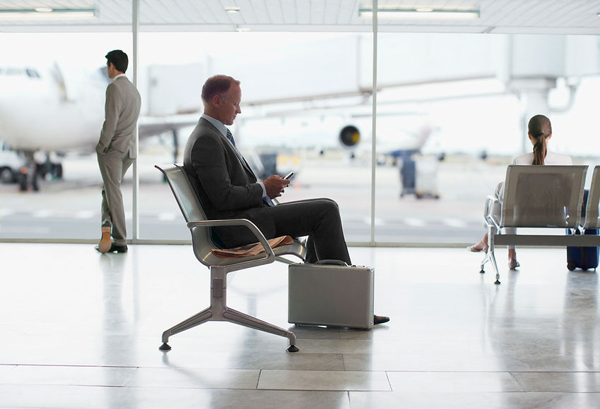 sitting in airport