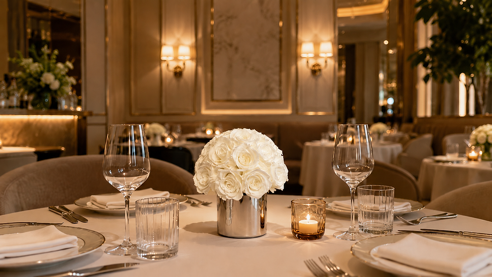 preserved flower table decor