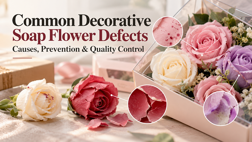 Common Decorative Soap Flower Defects: Causes, Prevention & Quality Control