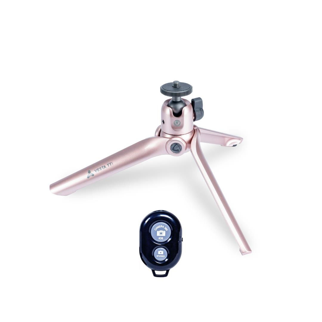 Vanguard Vesta TT1 Rose Gold Şık Tasarımlı Masaüstü Mini Tripod