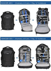Küçük resim: Benro Ranger 600N Siyah Sırt Çantası 17 İnç Laptop Uyumlu Profesyonel Fotoğraf Çantası