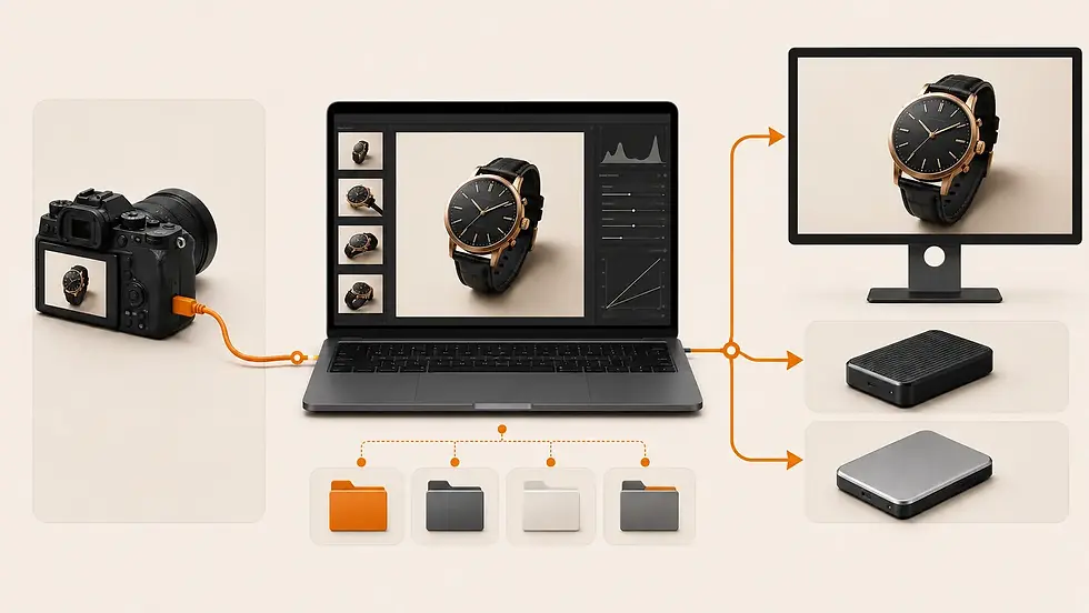 Capture One Session klasörleri, dosya adlandırma ve ikinci diske yedekleme iş akışı