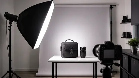Paraflaş softbox kullanımıyla küçük stüdyoda e ticaret ürün fotoğrafı çekim setupı