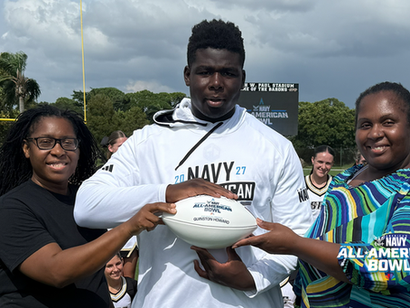 Offensive Lineman Quinston Howard Honored as a 2027 Navy All-American as Part of Navy All-American Bowl’s Road to the Dome Tour