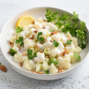 Fresh cauliflower cucumber salad