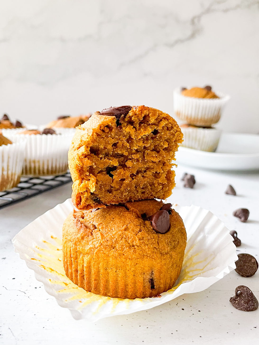 Gluten Free Pumpkin Chocolate Chip Muffins