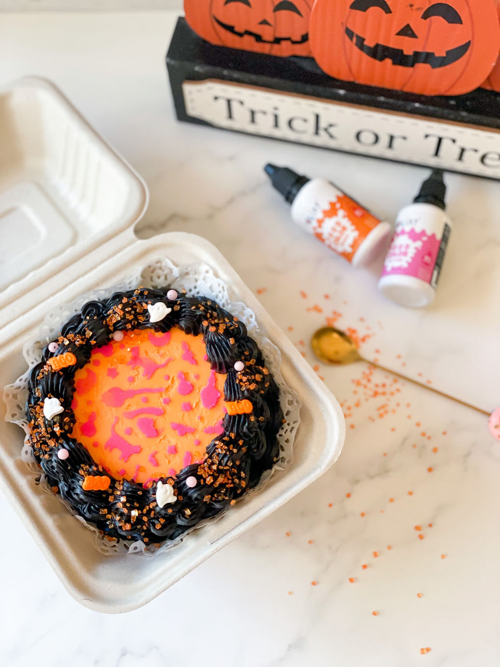 Boo Halloween Bento Cake