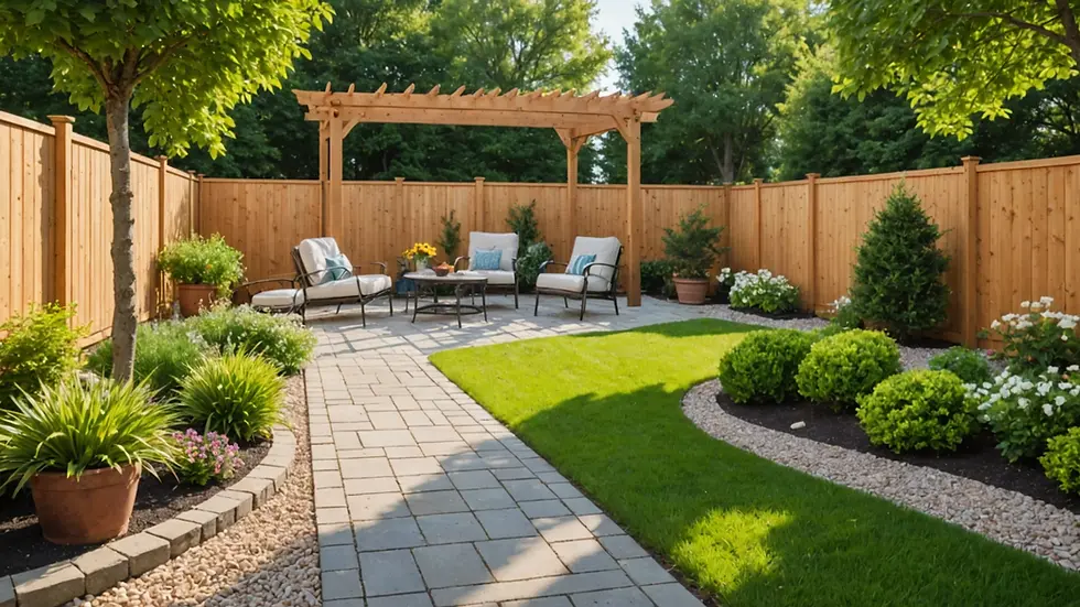 Outdoor area designed for easy senior pet access