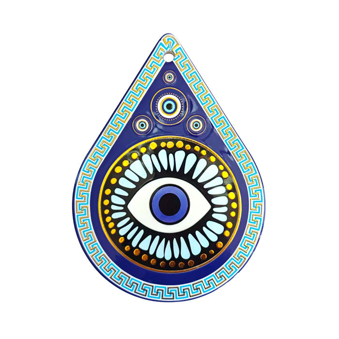 Ceramic Teardrop Trivet – Evil Eye