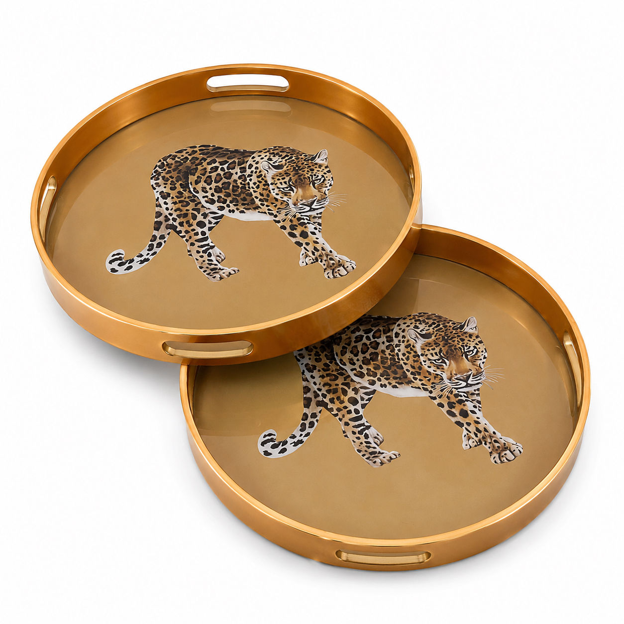 Leopard Tray Set – Set of 2