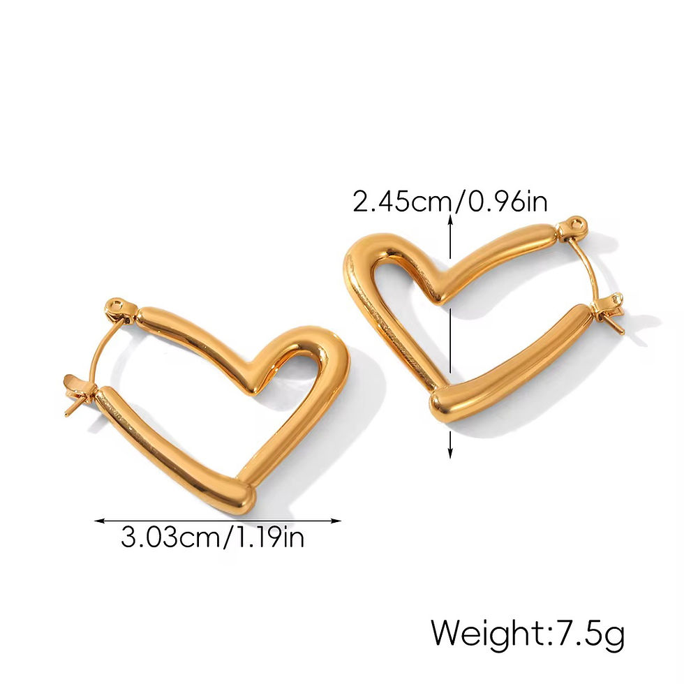 Thumbnail: Oh my Heart hoop earrings 