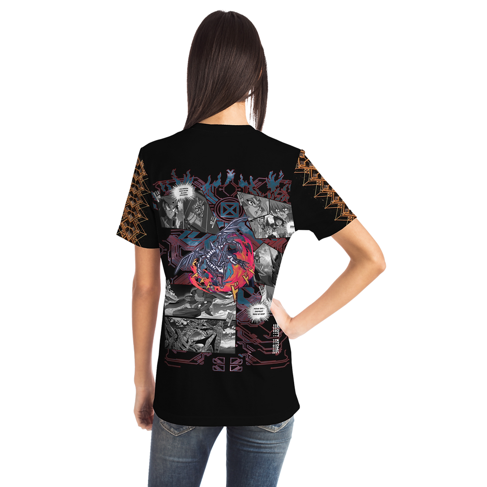 Thumbnail: Red Eyes T-Shirt Velour Girl Back Shot 