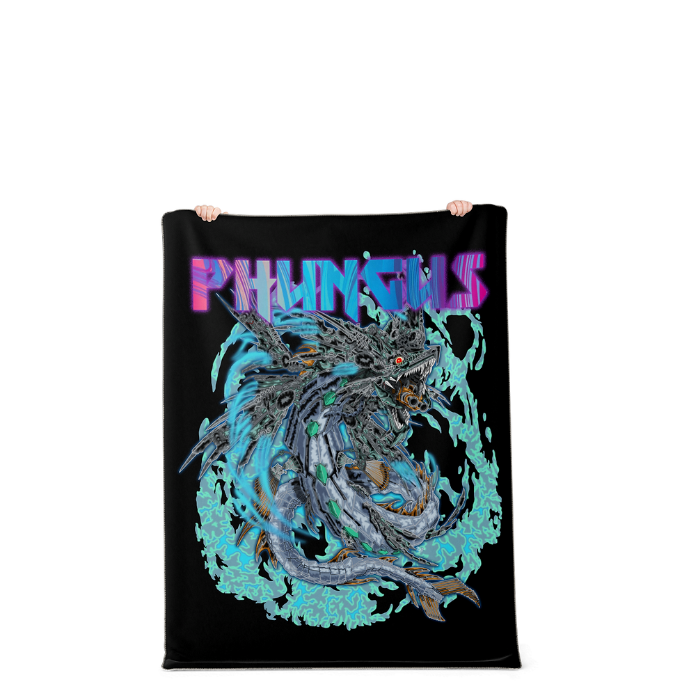 Thumbnail: Phungus X Scott Atomic Lochness Monster Premium Microfleece Blanket