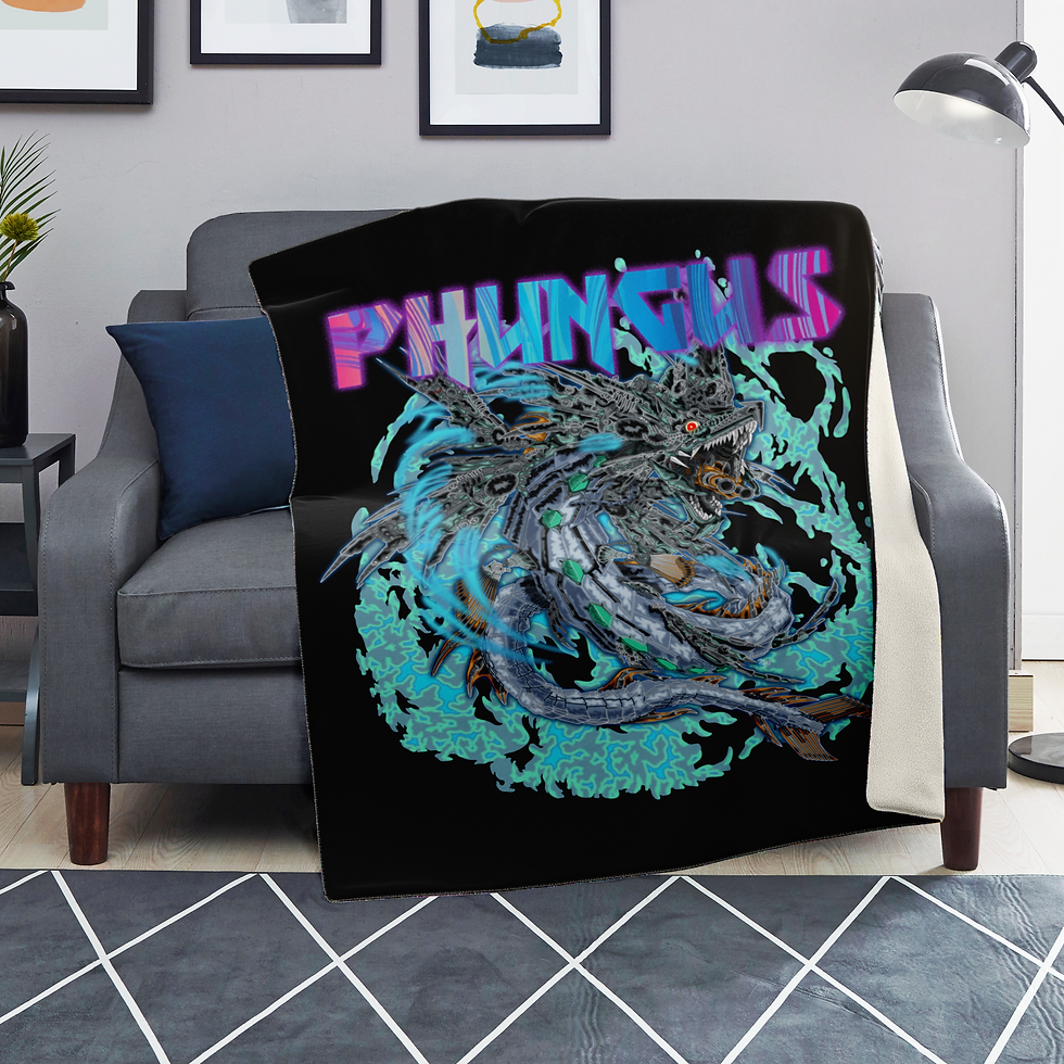 Thumbnail: Phungus X Scott Atomic Lochness Monster Premium Microfleece Blanket