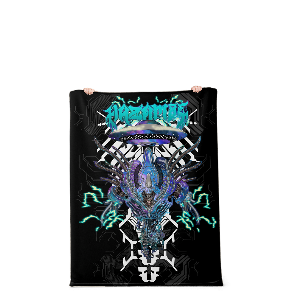 Thumbnail: Hazambe Halo Tribute Alien Premium Microfleece Blanket