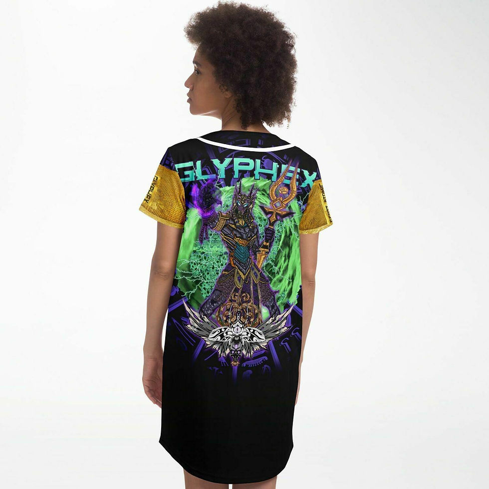 Thumbnail: Glyphex X Scott Atomic Baseball Jersey Dress