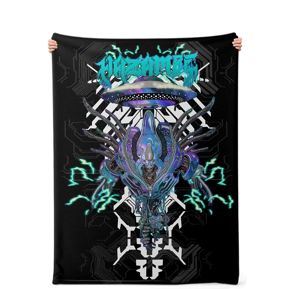 Thumbnail: Hazambe Halo Tribute Alien Premium Microfleece Blanket