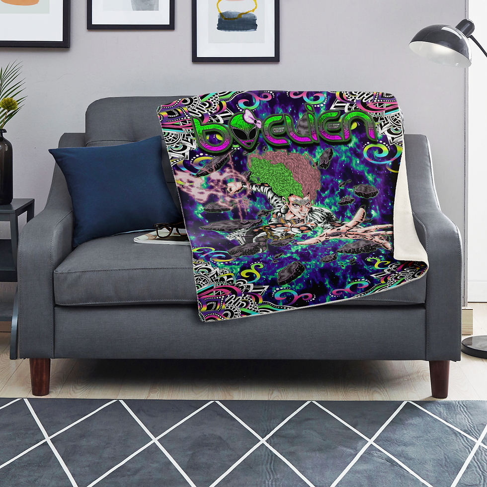 Thumbnail: Baelien X Scott Atomic Comic Super Hero Premium Microfleece Blanket