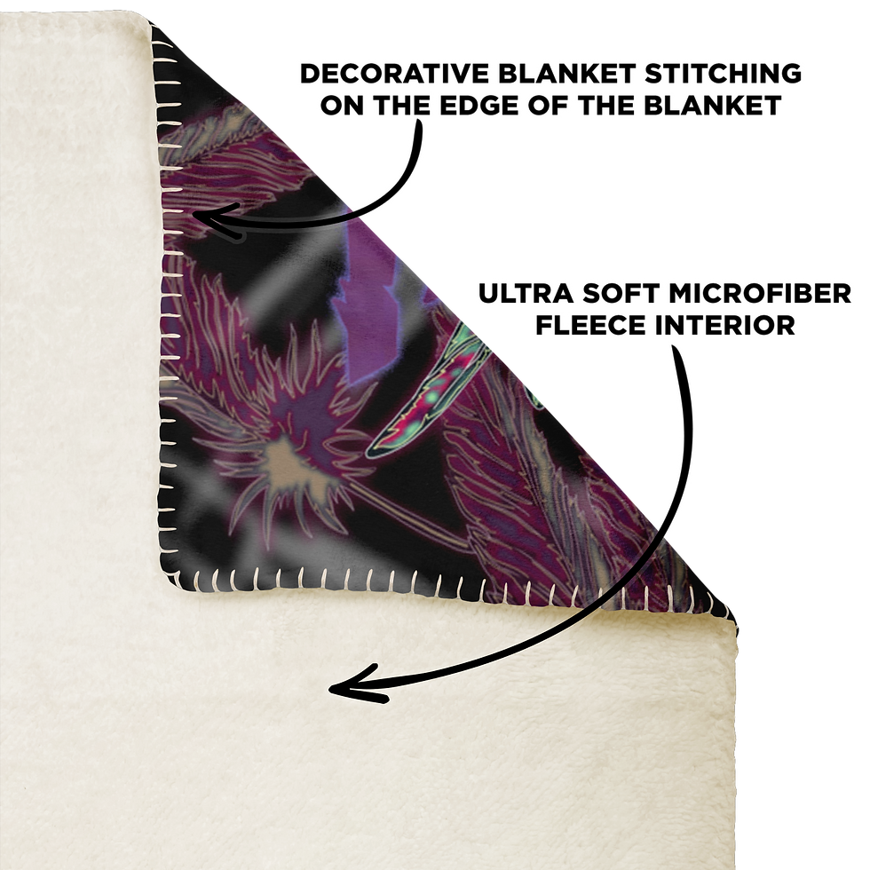 Thumbnail: Rivendere X Scott Atomic Crow Arise Premium Microfleece Blanket