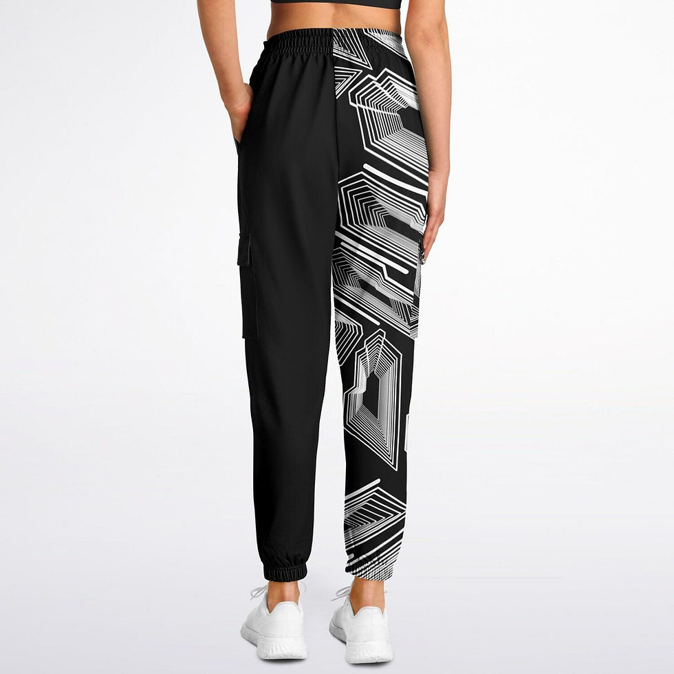 Thumbnail: Atomic White Cyberpunk VOL. 2 Athletic Cargo Joggers