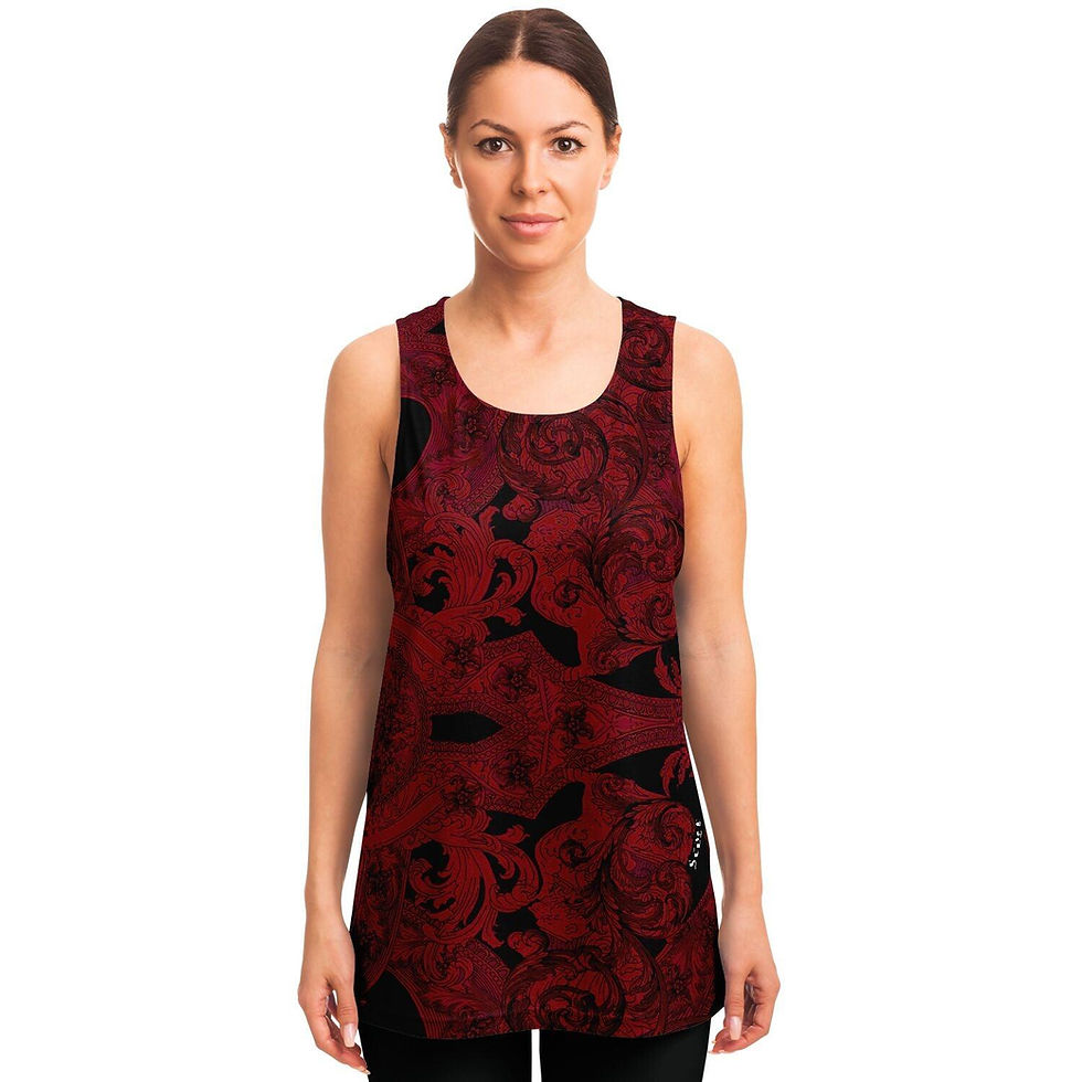 Thumbnail: Burgundy Gothic Vintage Scott Atomic Unisex Tank Top