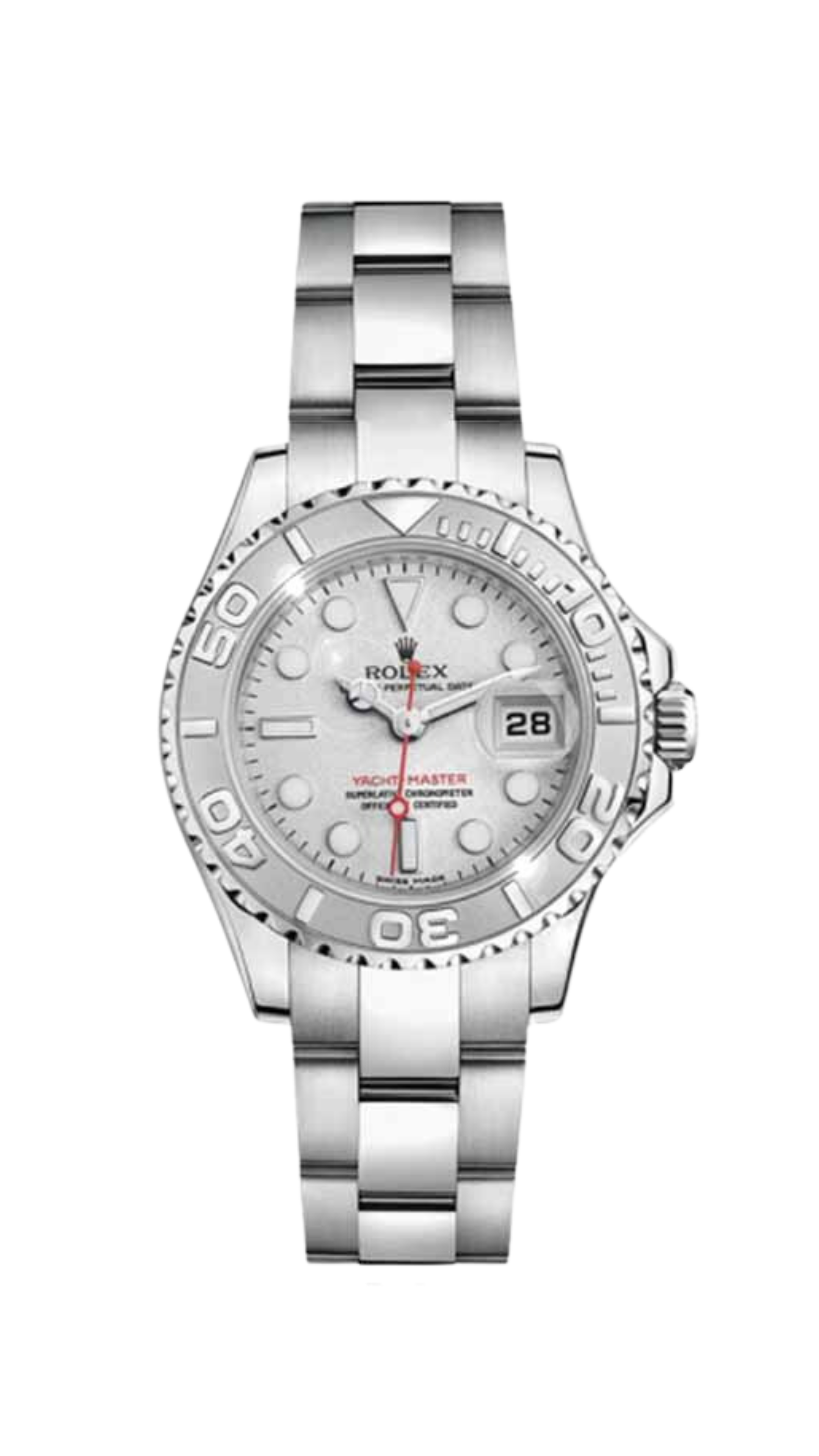 Rolex Yachtmaster Platinum Bezel Silver Dial S/Steel 29mm 169622 (2008)