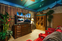 Garage used as TV Room