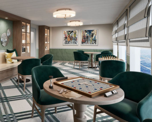 Image of limited edition print by ILYA Volykhine shown in situ on American Cruise Line.