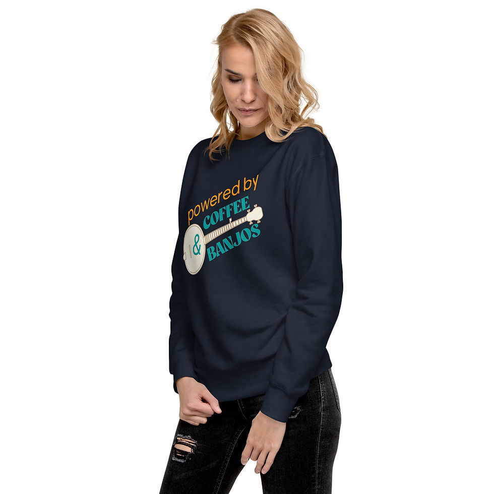 Thumbnail: "Coffee & Banjos" Unisex Premium Sweatshirt