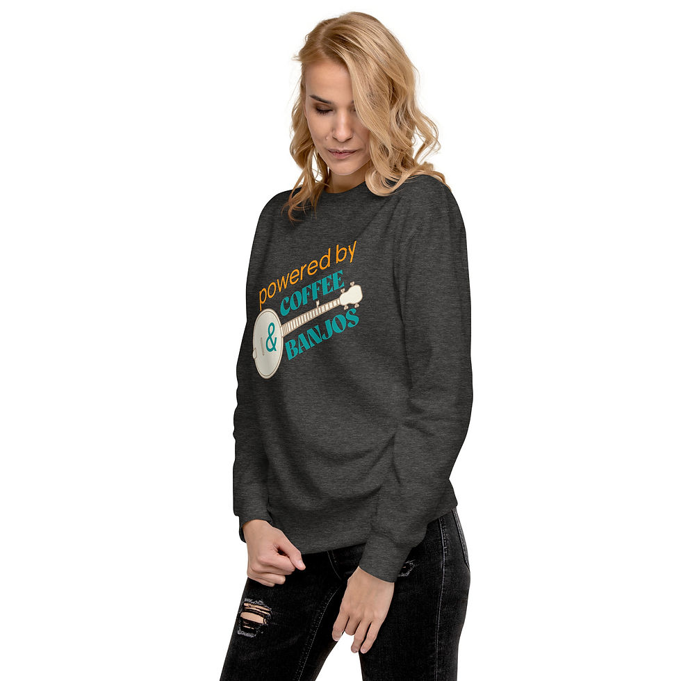Thumbnail: "Coffee & Banjos" Unisex Premium Sweatshirt