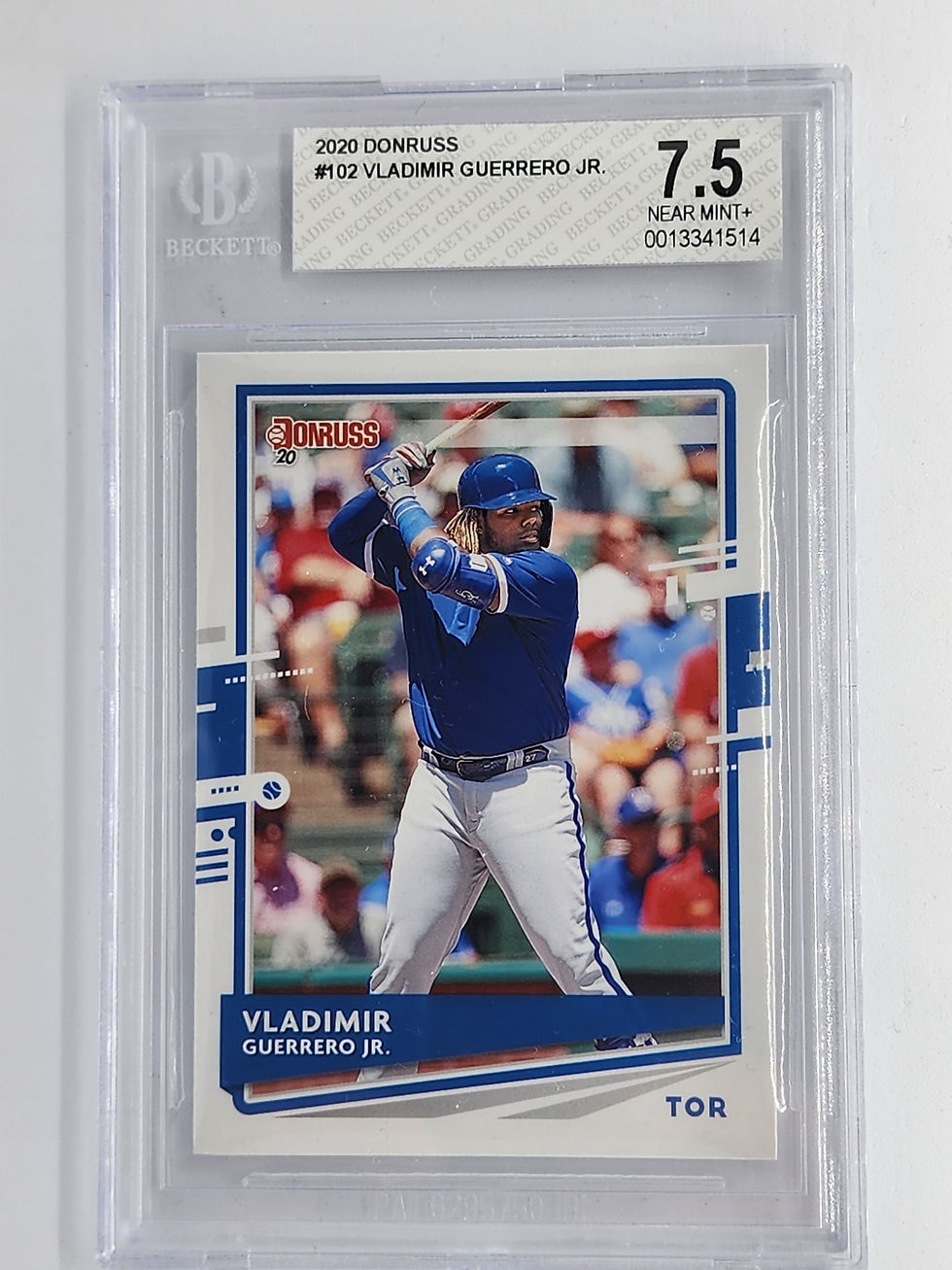 2020 DONRUSS #102 VLADIMIR GUERRERO JR. BECKETT GRADE 7.5