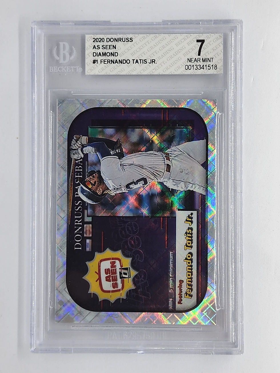 2020 DONRUSS AS SEEN DIAMOND #1 FERNANDO TATIS JR. BECKETT GRADE 7