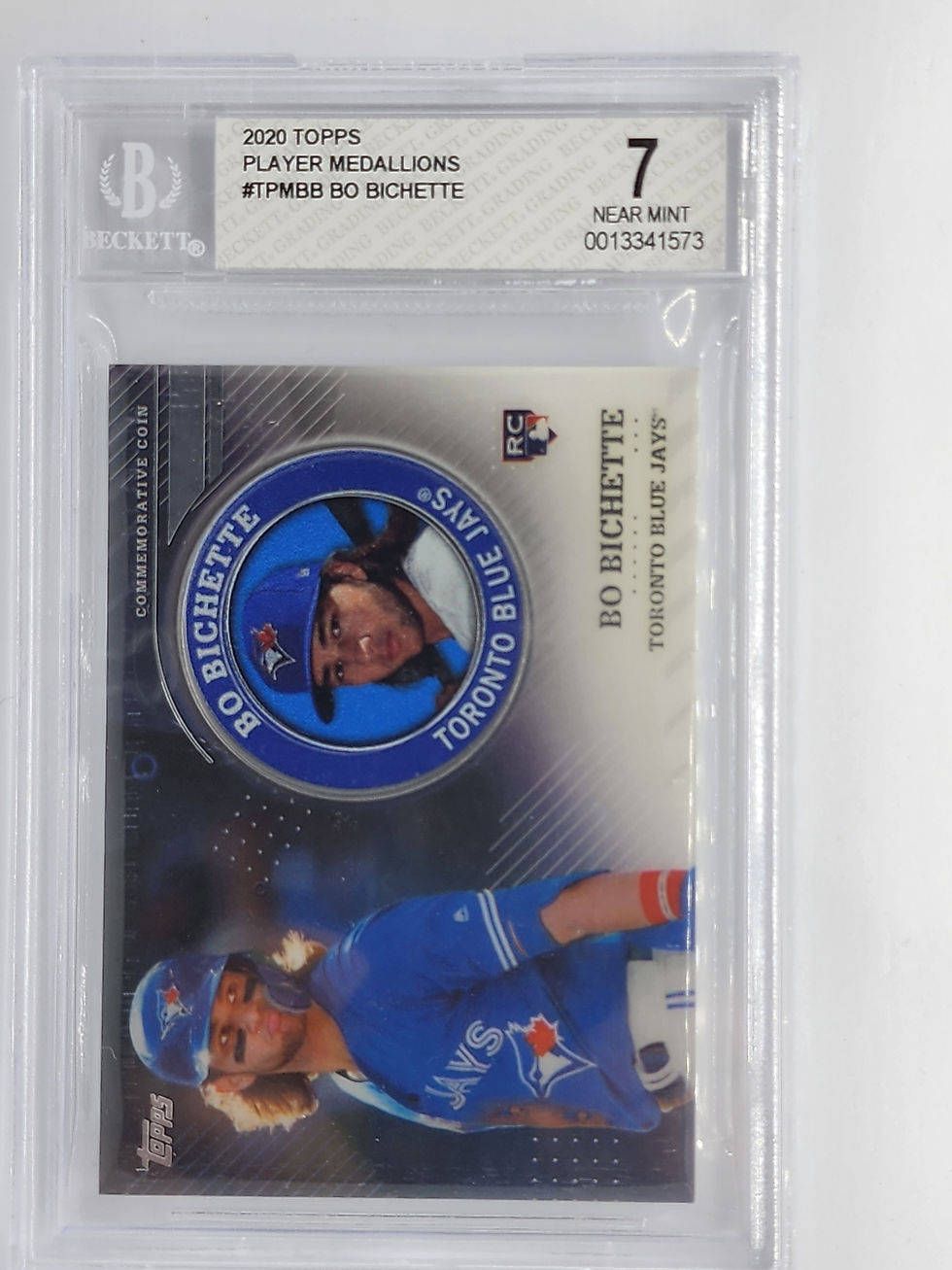2020 TOPPS PLAYER MEDALLIONS #TPMBB BO BICHETTE BECKETT GRADE 7