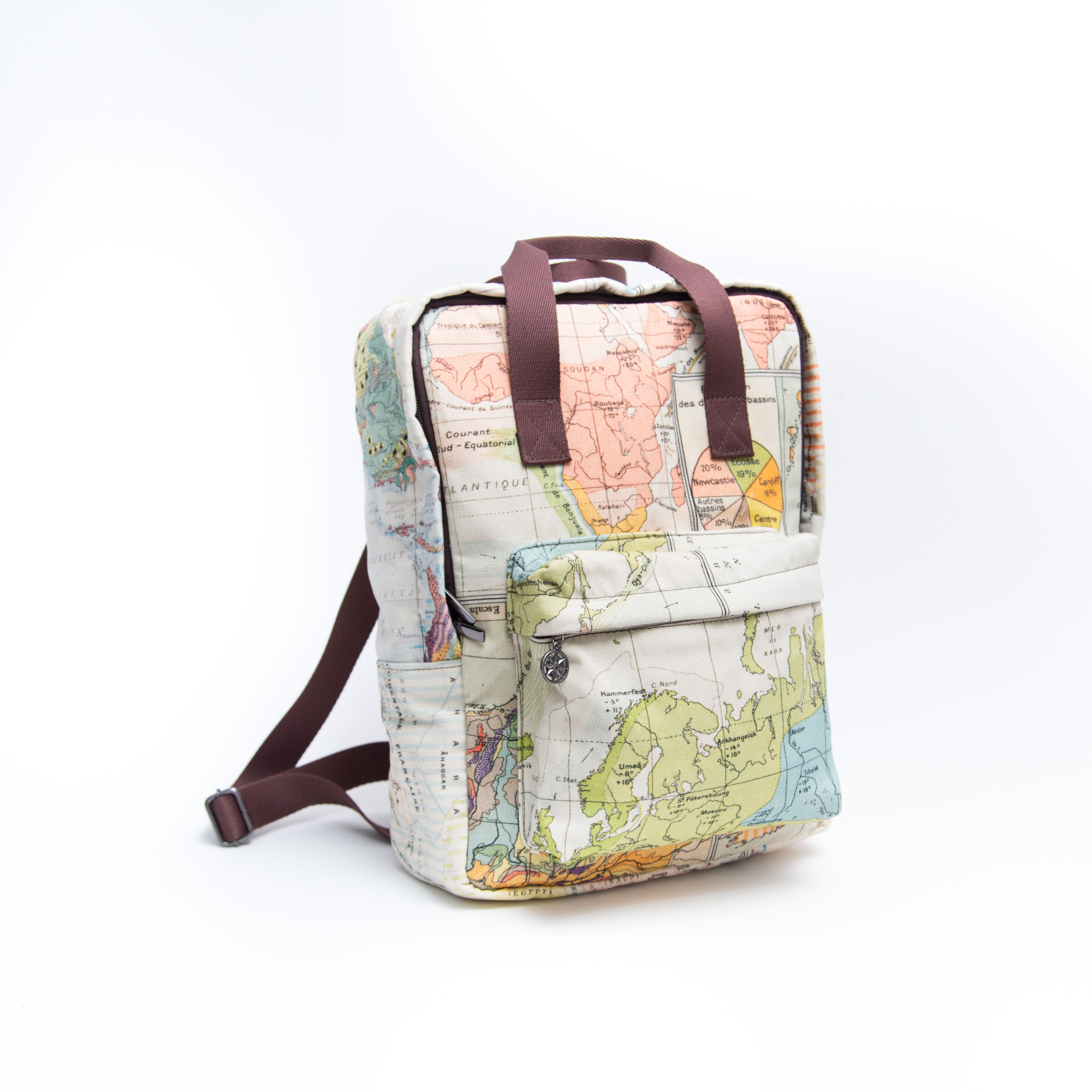 Mochila Quadrada Mapas