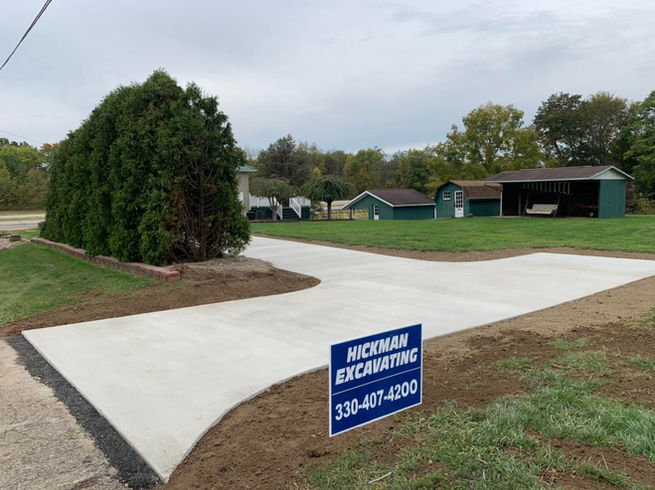 Picture of concrete driveway repair.