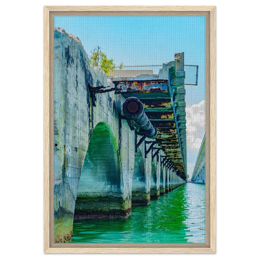 Thumbnail: Marathon Seven Mile The Florida Keys Framed Canvas
