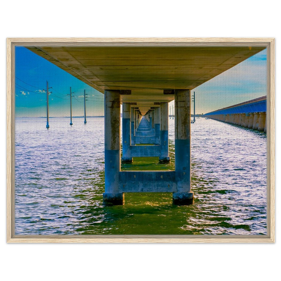 Thumbnail: Marathon Seven Mile The Florida Keys Framed Canvas