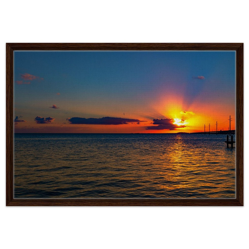 Thumbnail: Marathon Seven Mile The Florida Keys Framed Canvas