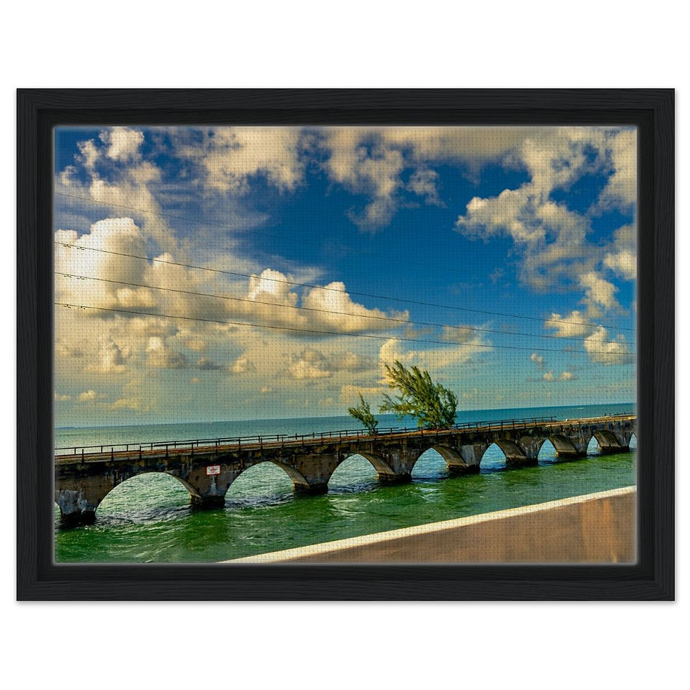 Thumbnail: Marathon Seven Mile The Florida Keys Framed Canvas