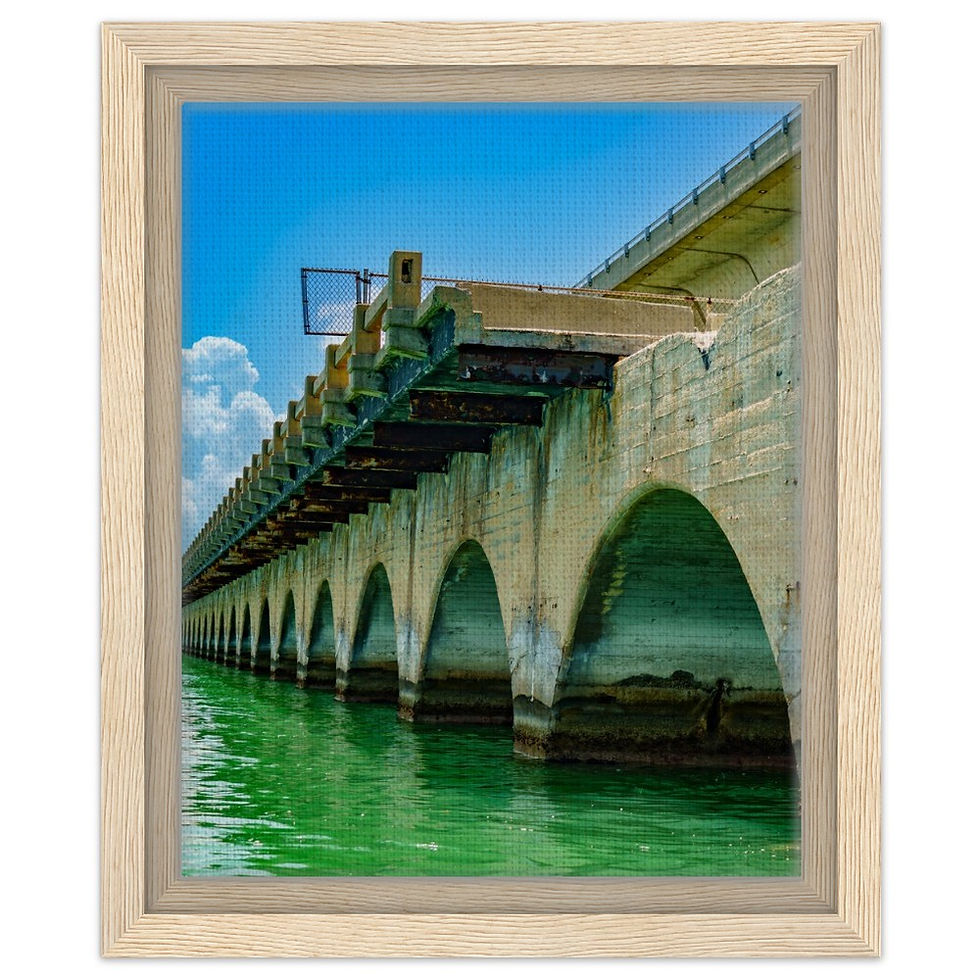 Thumbnail: Marathon Seven Mile The Florida Keys Framed Canvas