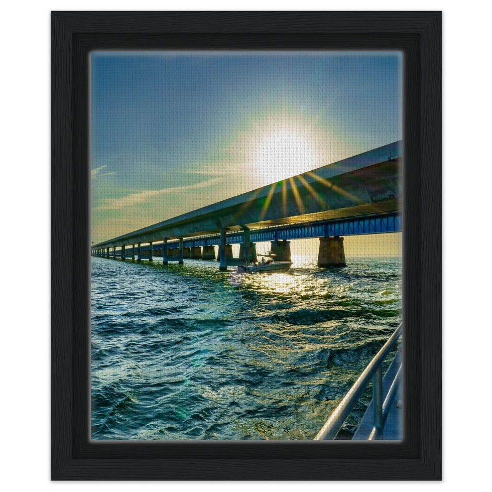 Thumbnail: Marathon Seven Mile The Florida Keys Framed Canvas