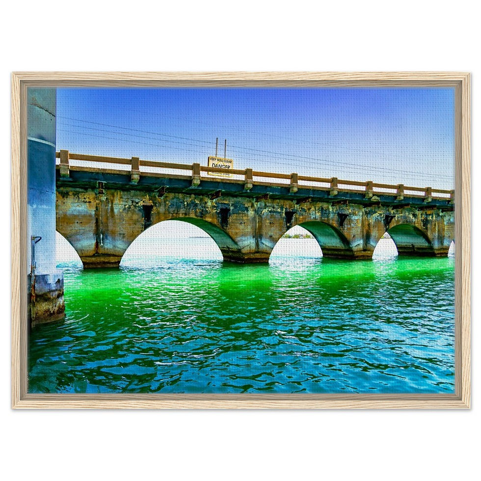 Thumbnail: Marathon Seven Mile The Florida Keys Framed Canvas