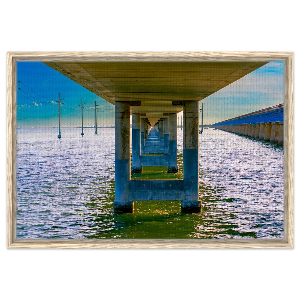 Thumbnail: Marathon Seven Mile The Florida Keys Framed Canvas
