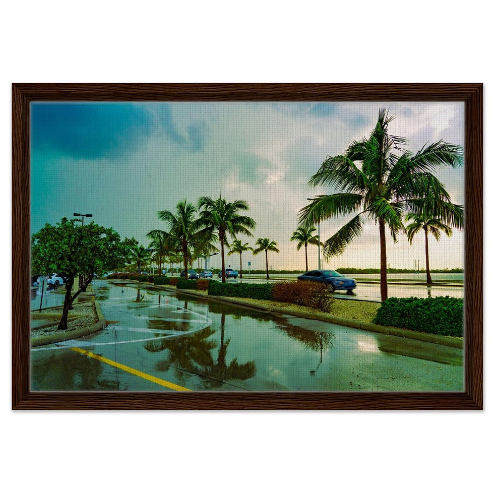 Thumbnail: Marathon Seven Mile The Florida Keys Framed Canvas