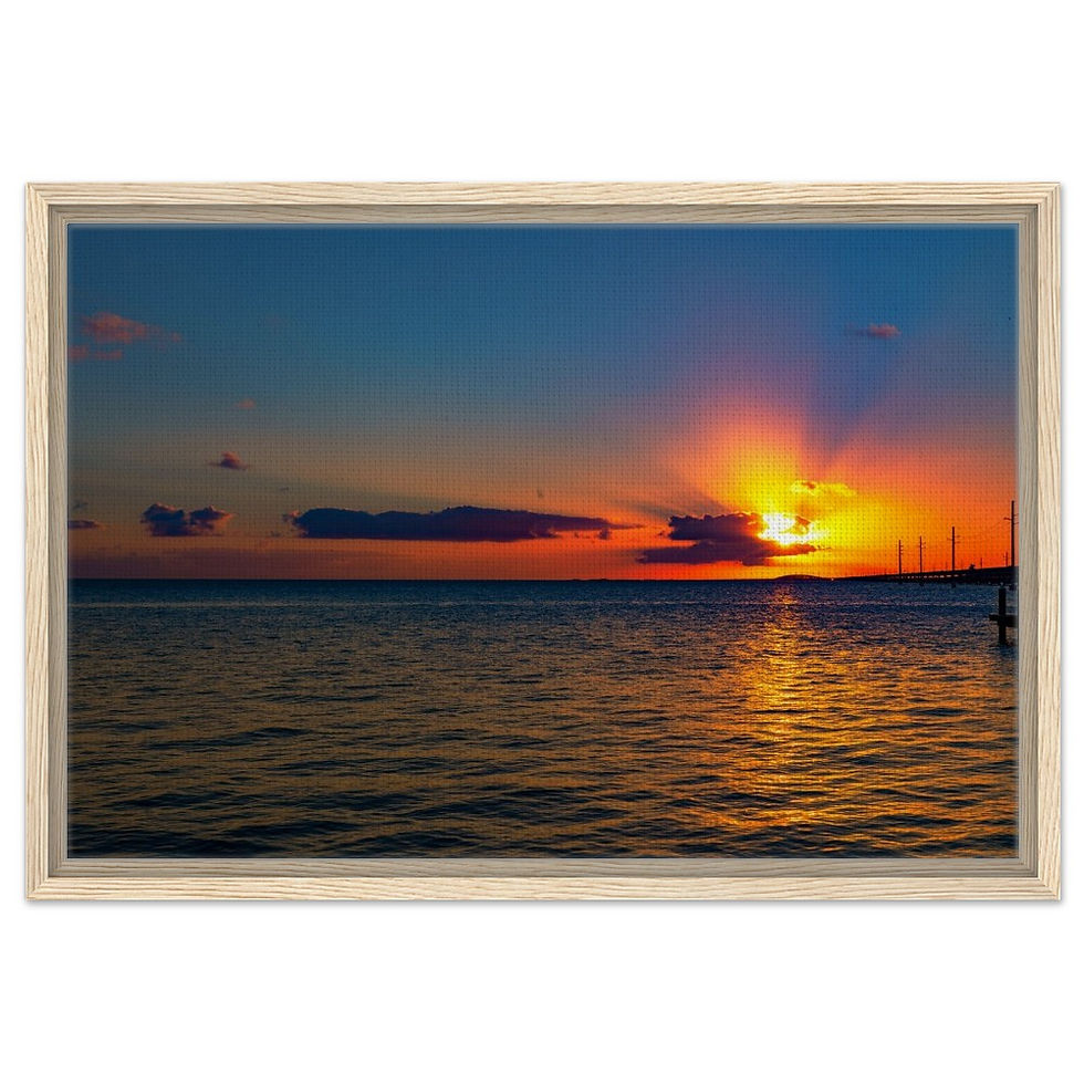 Thumbnail: Marathon Seven Mile The Florida Keys Framed Canvas
