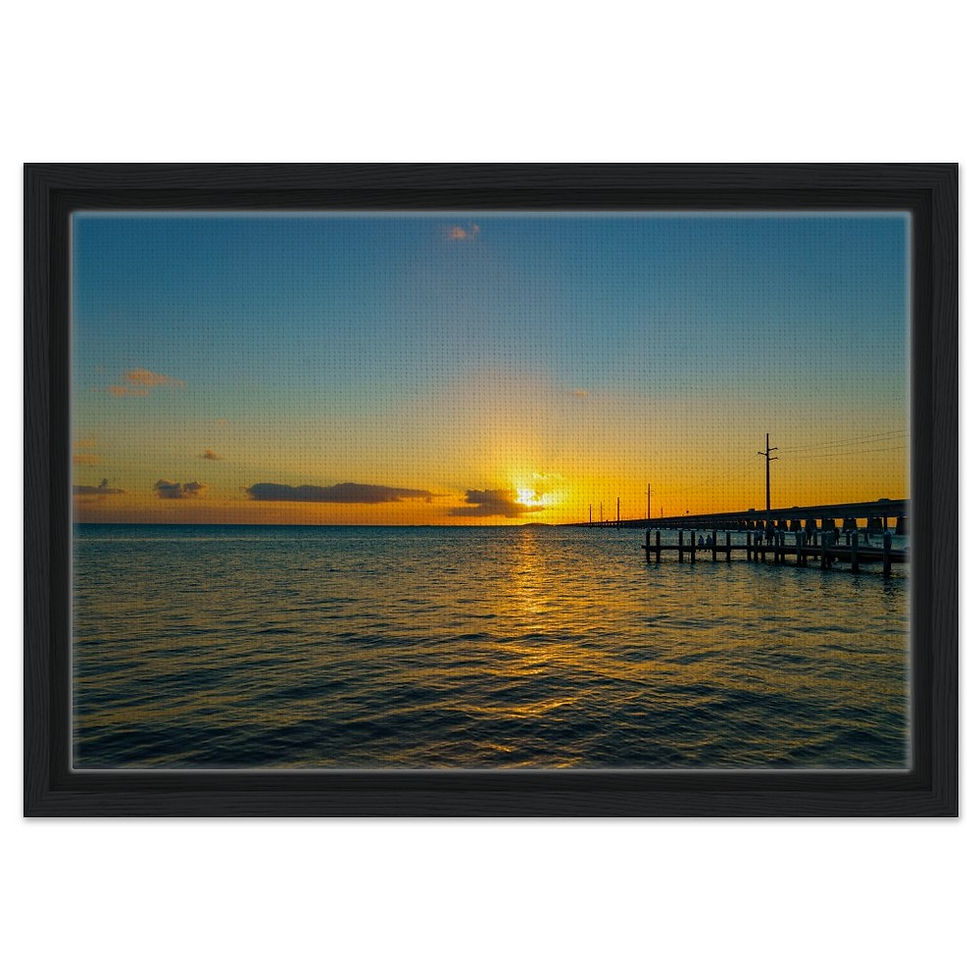 Thumbnail: Marathon Seven Mile The Florida Keys Framed Canvas