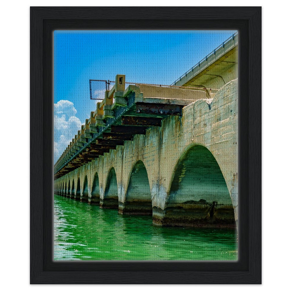 Thumbnail: Marathon Seven Mile The Florida Keys Framed Canvas