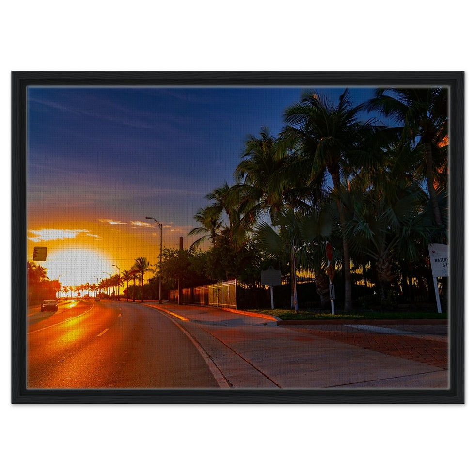 Thumbnail: Marathon Seven Mile The Florida Keys Framed Canvas
