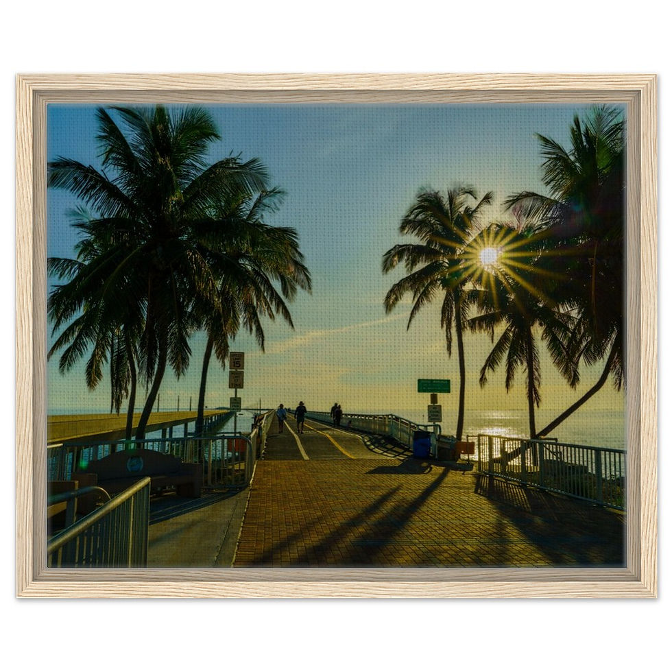 Thumbnail: Marathon Seven Mile The Florida Keys Framed Canvas